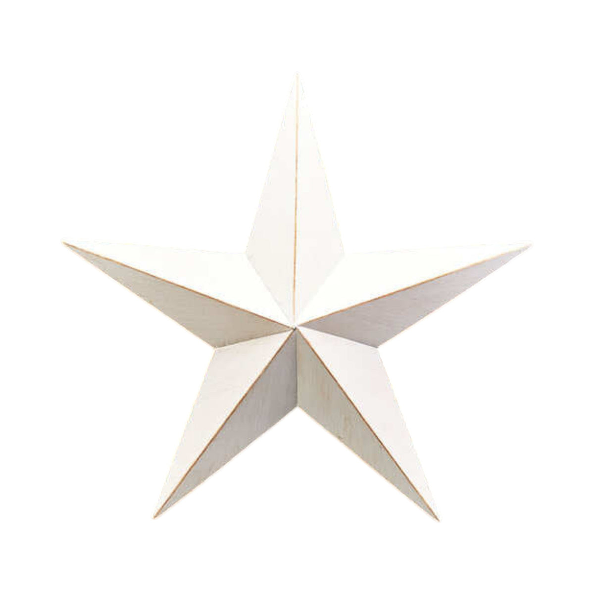 Large White Metal Star Christmas Decoration 52cm