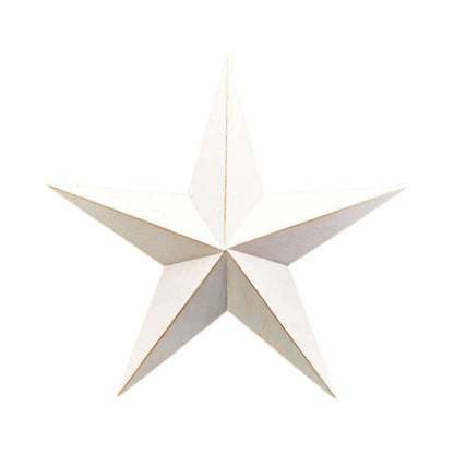 Large White Metal Star Christmas Decoration 52cm
