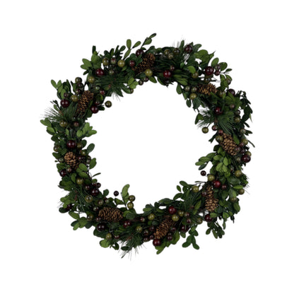 Pinecone and Berry Wreath 39cm-0