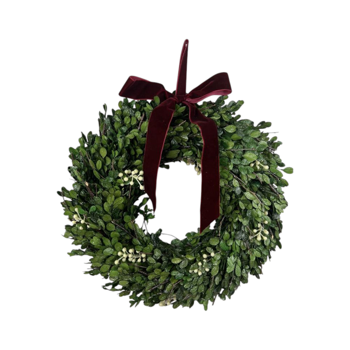 Mistletoe Wreath with Bow 35cm