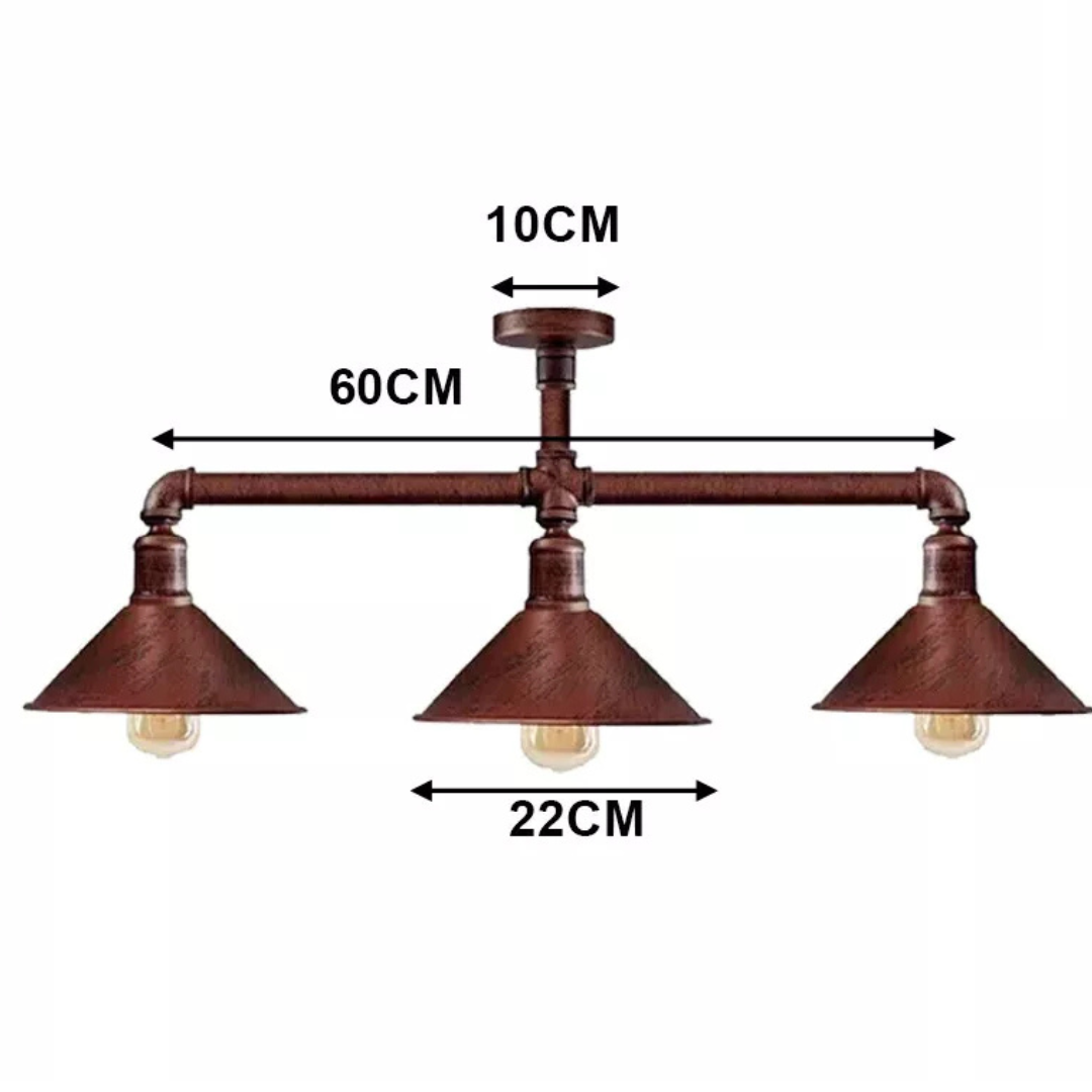 3 Light Kitchen Ceiling Light Steampunk Light Fixture ~ 3526