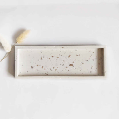Rectangular trinket tray monochrome or terrazzo-5