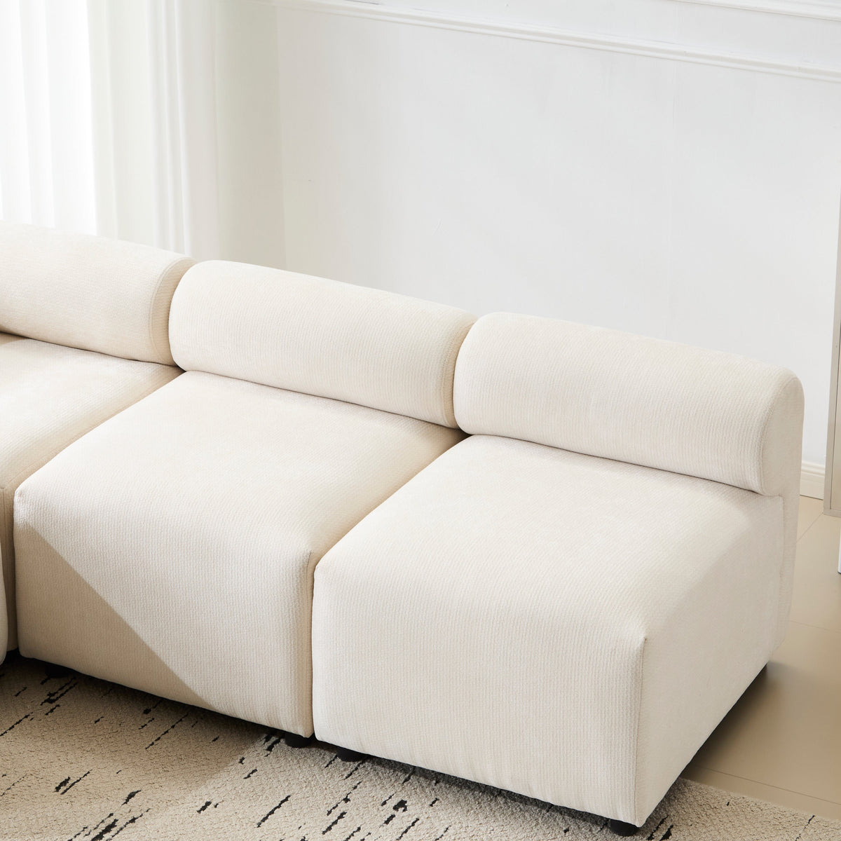 Evelyn Modular Chenille Sectional Sofa, 78- to 114-Inch Configurations