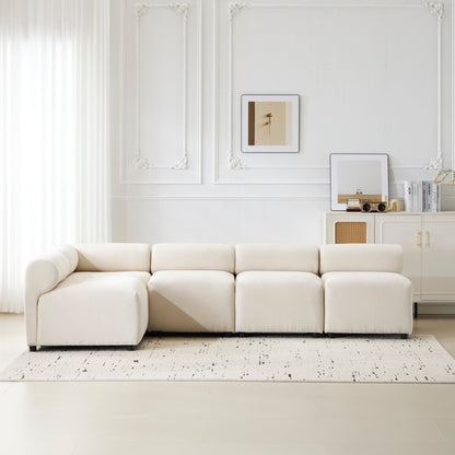 Evelyn Modular Chenille Sectional Sofa, 78- to 114-Inch Configurations