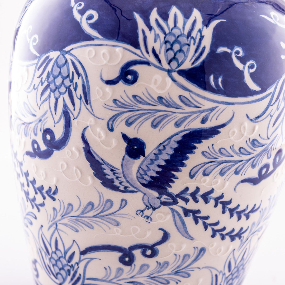 Blue And White Porcelain Ginger Jar Lamp-2