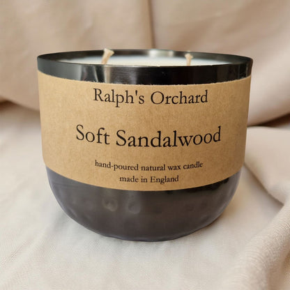2-Wick Dimpled Black Candles