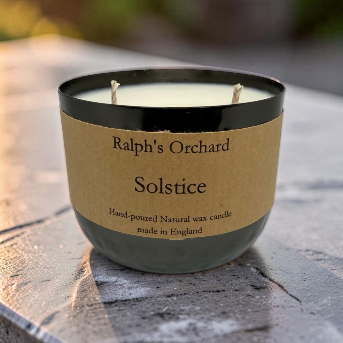 2-Wick Dimpled Black Candles