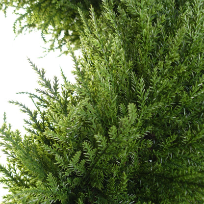 120cm Pair of Spiral Cypress Tree Artificial Topiary - Premium Quality