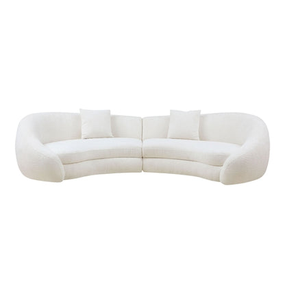 125.98' Modern Curved Sofa with Elegant Love Heart Design for Living