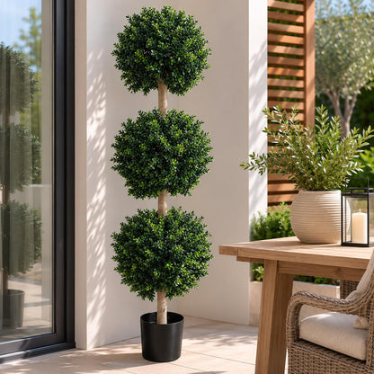 150cm UV Protected Triple Ball Topiary Tree Artificial - Premium Quality