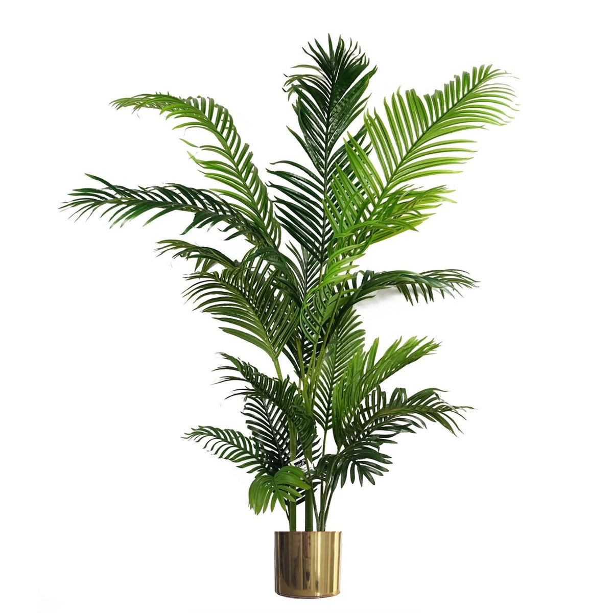 180cm Artificial Palm Tree Extra Large Gold Metal Planter - Premium Quality
