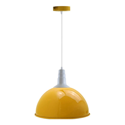 Industrial Dome Pendant Light 40cm E27 Yellow  ~ 5709