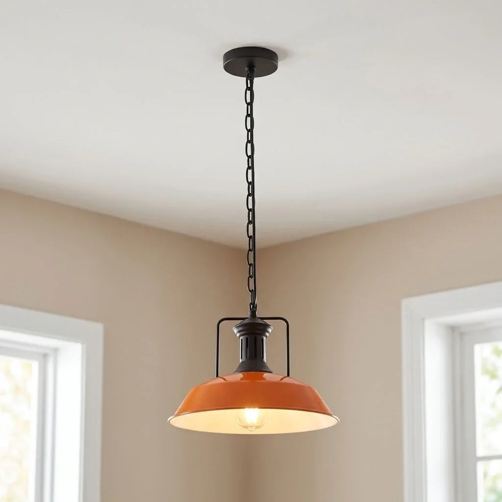 Easy Fit E27 Metal Chain Pendant Light, Dimmable