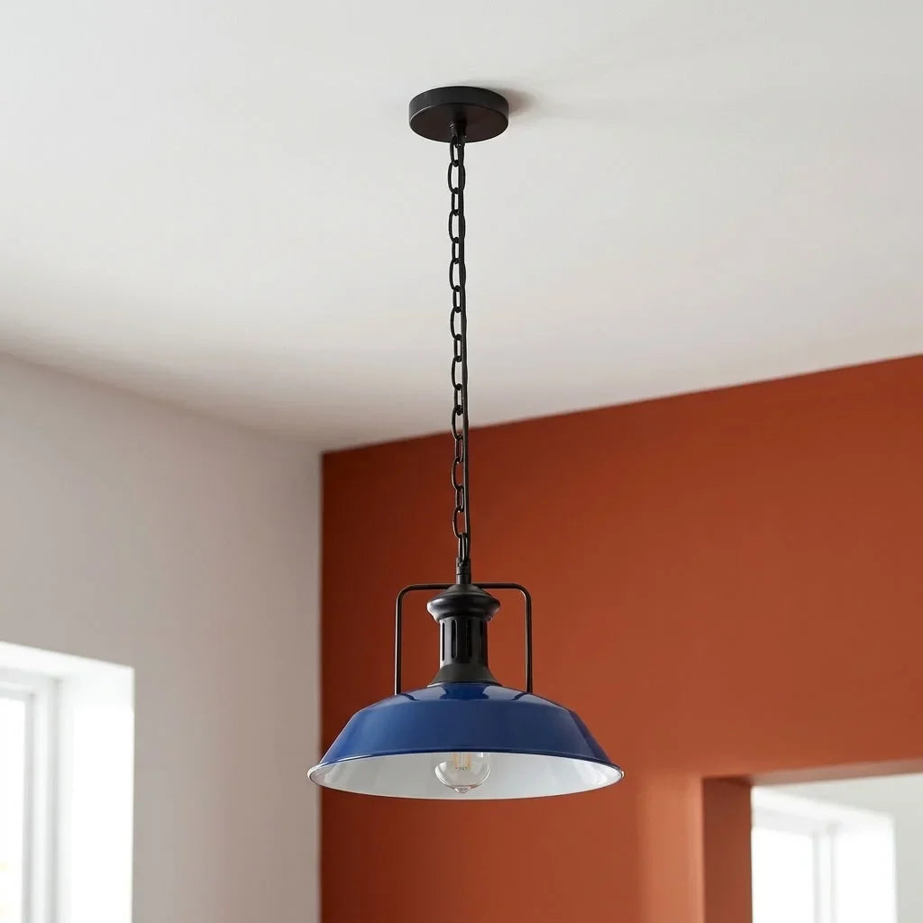 Easy Fit E27 Metal Chain Pendant Light, Dimmable