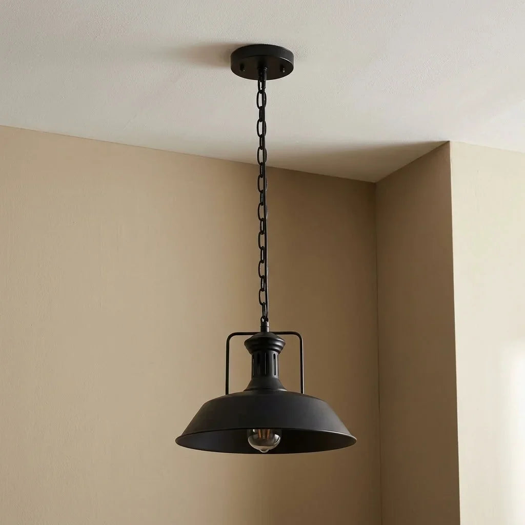 Easy Fit E27 Metal Chain Pendant Light, Dimmable