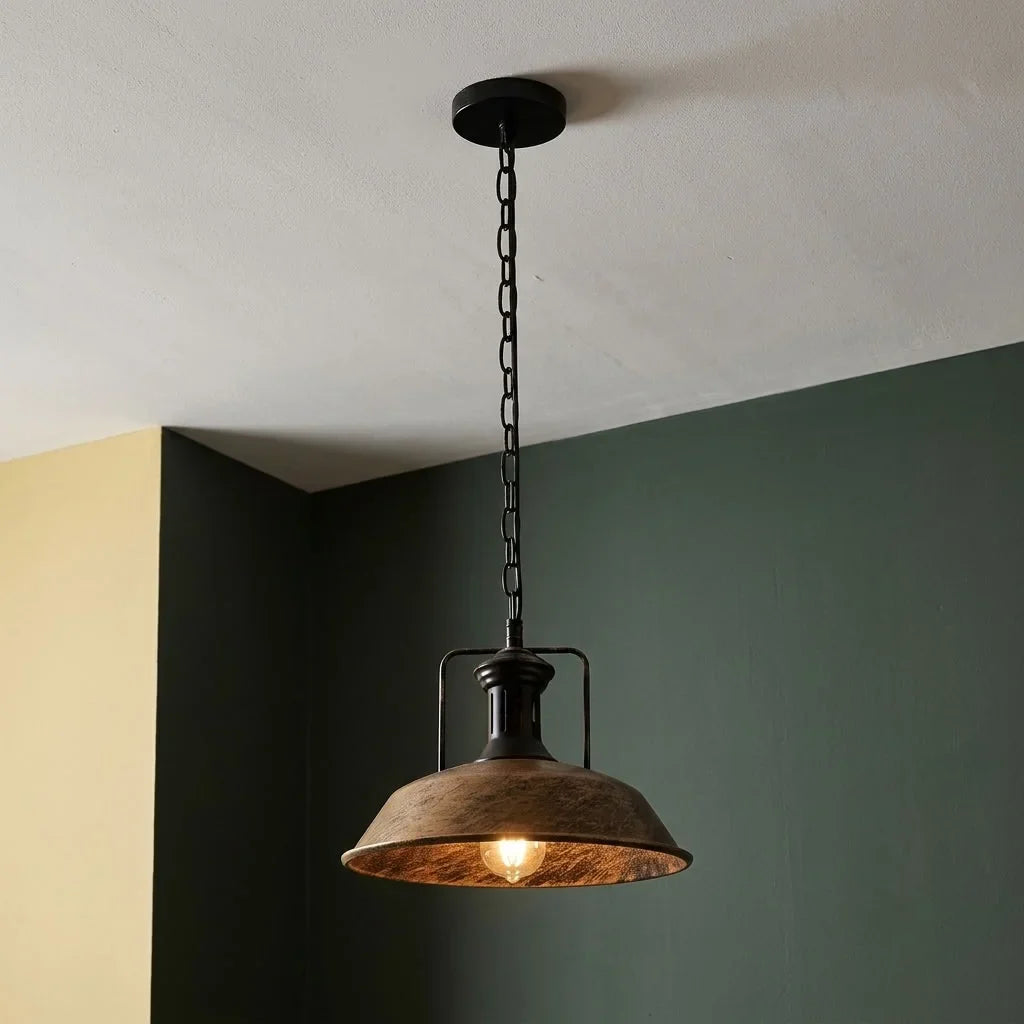 Easy Fit E27 Metal Chain Pendant Light, Dimmable