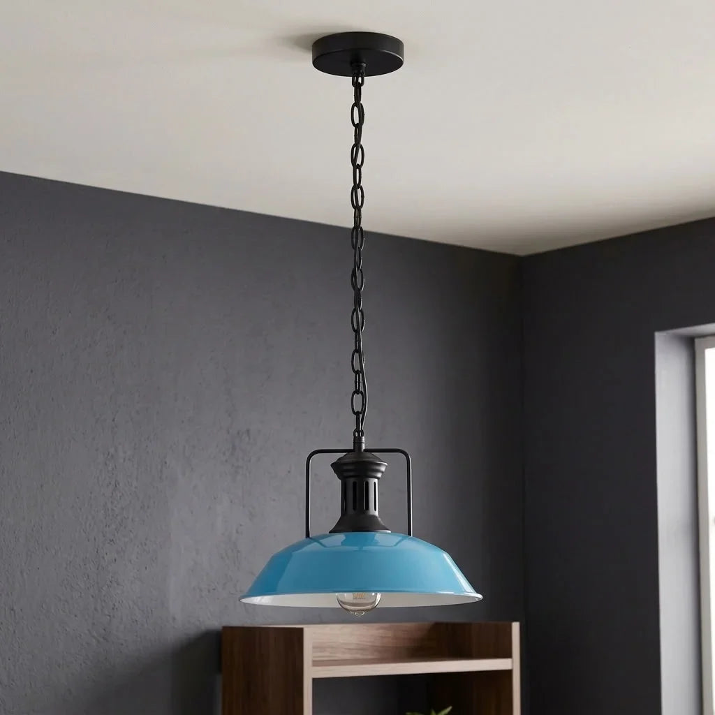Easy Fit E27 Metal Chain Pendant Light, Dimmable