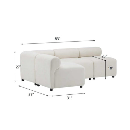 Evelyn Modular Chenille Sectional Sofa, 78- to 114-Inch Configurations