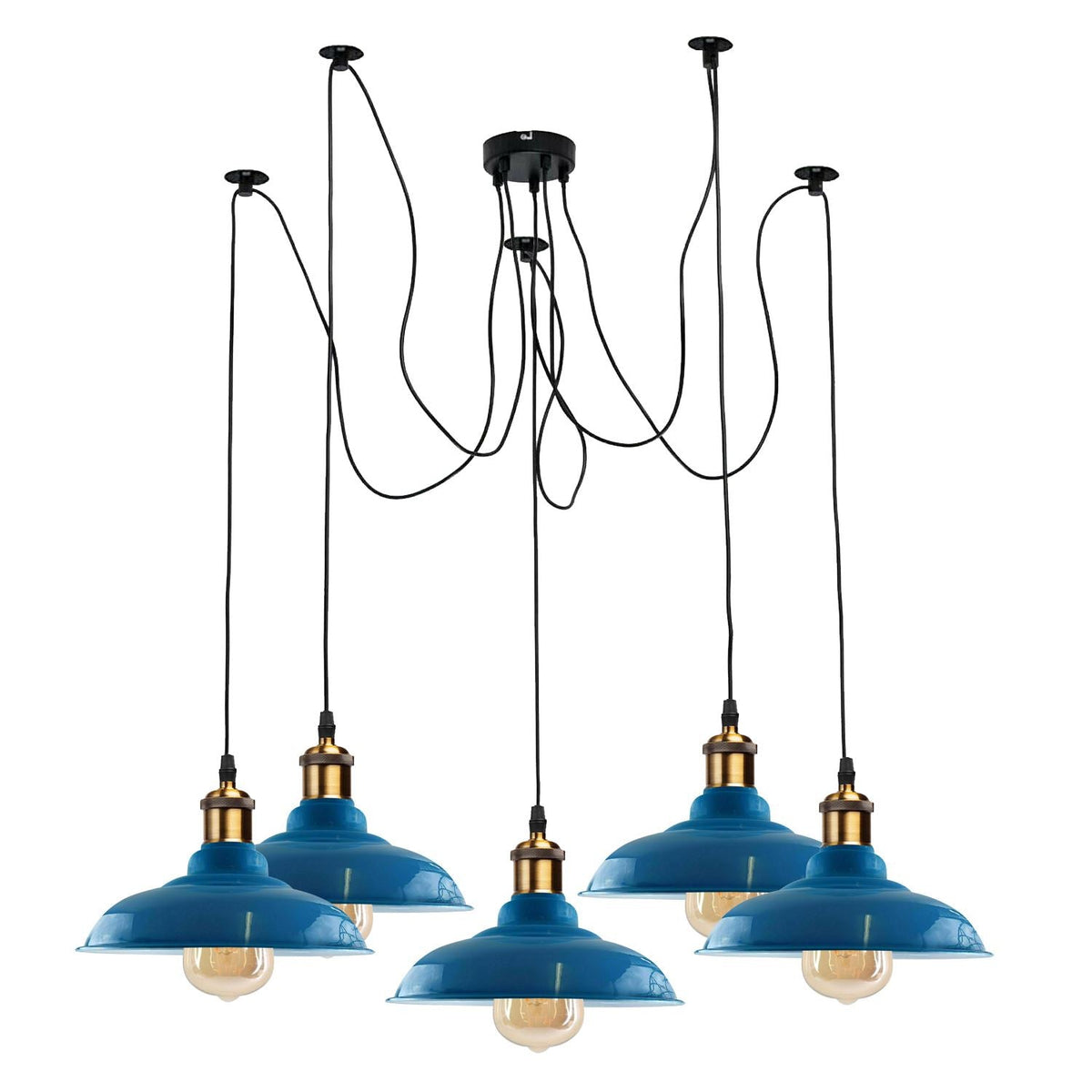 Industrial Spider Adjustable Multi Arm Pendant Light 5-Light E27~3399