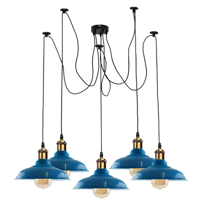 Industrial Spider Adjustable Multi Arm Pendant Light 5-Light E27~3399