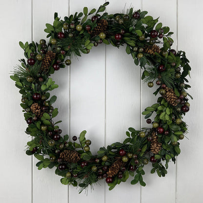 Pinecone and Berry Wreath 39cm-1