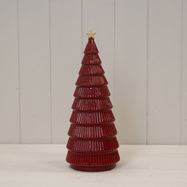 Red Ceramic Christmas Tree