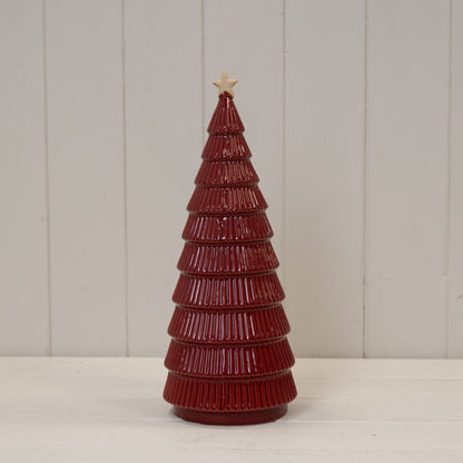 Red Ceramic Christmas Tree