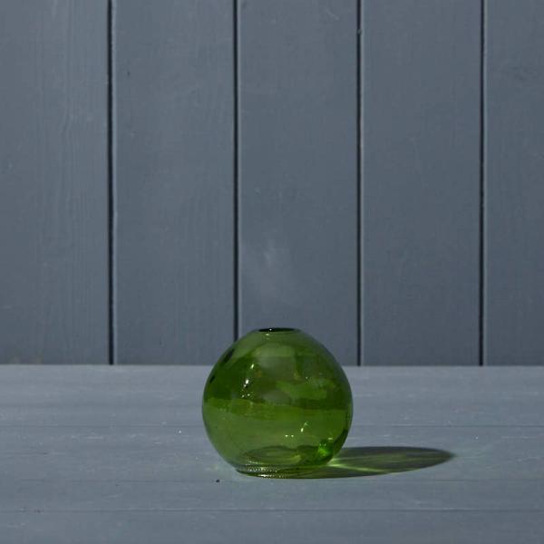 Emerald Green Globe Glass Vase