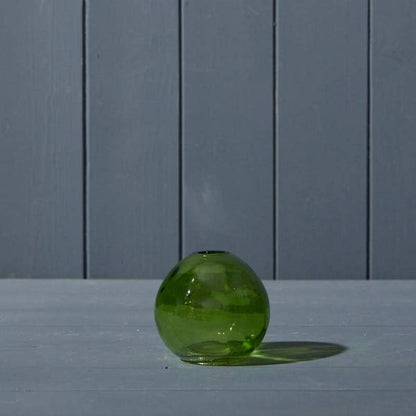 Emerald Green Globe Glass Vase