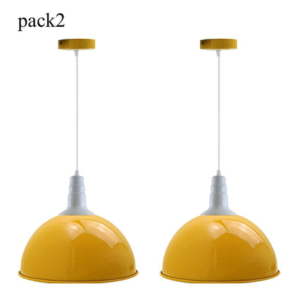Industrial Dome Pendant Light 40cm E27 Yellow  ~ 5709