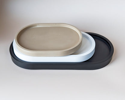 Various sizes oval trinket trays, small, medium and large