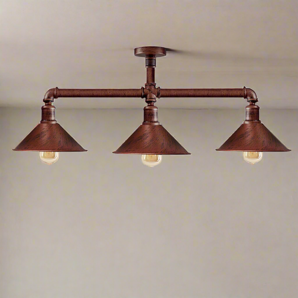 3 Light Kitchen Ceiling Light Steampunk Light Fixture ~ 3526