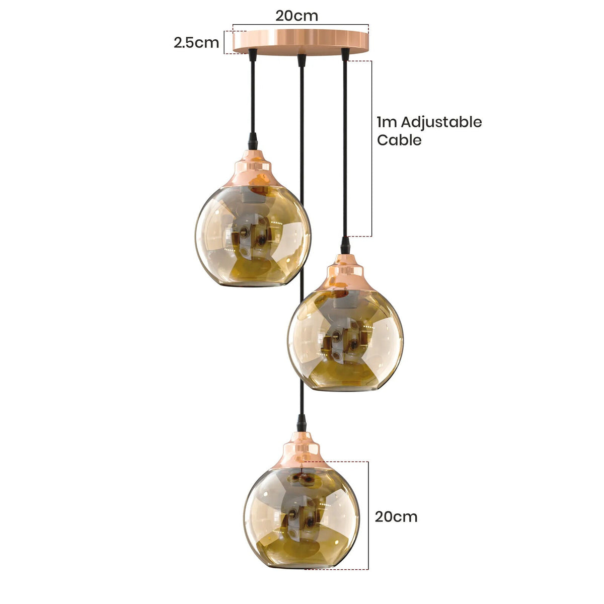 Luxury Light Chandelier Modern Glass Pendant Lamp Light~5871