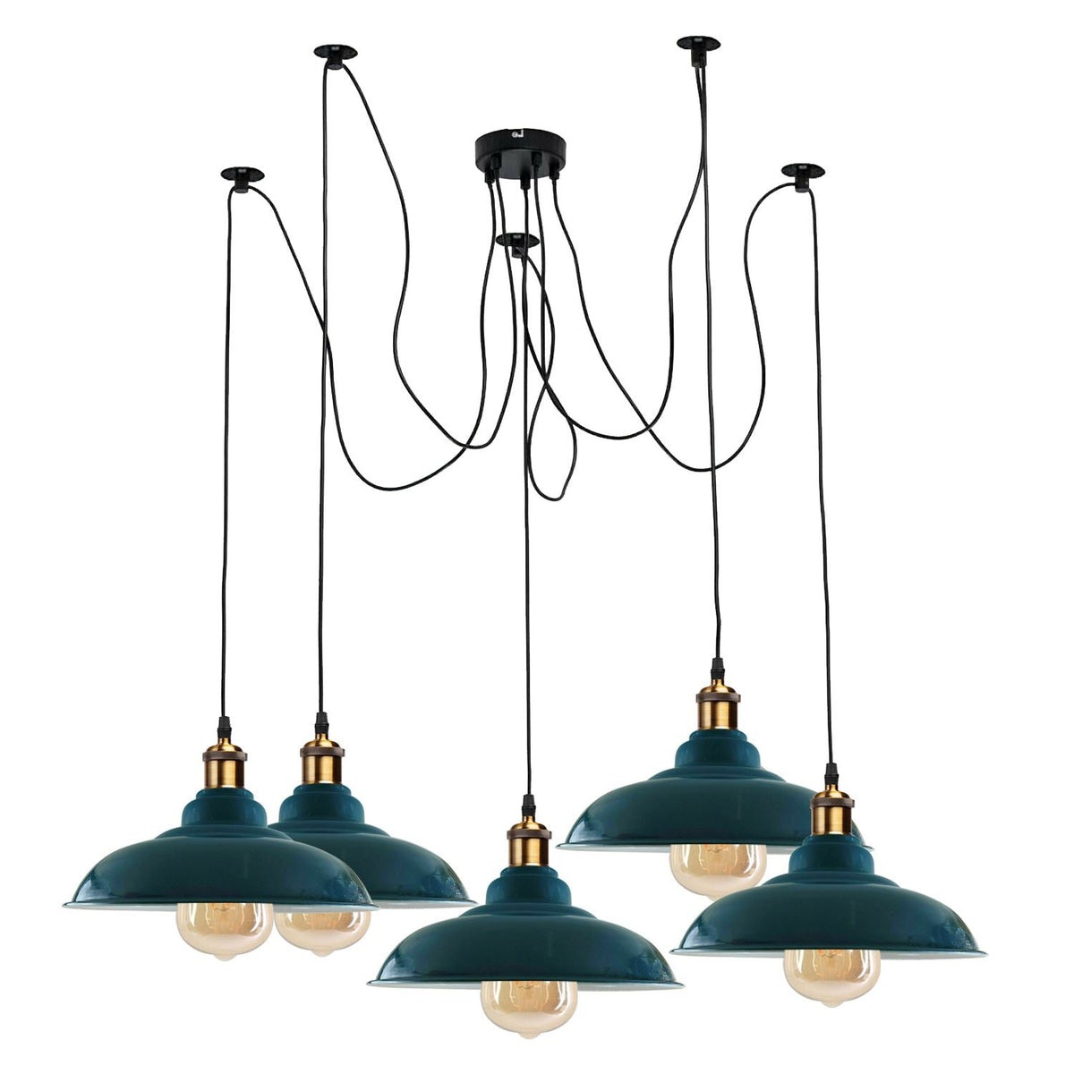 Industrial Spider Adjustable Multi Arm Pendant Light 5-Light E27~3399