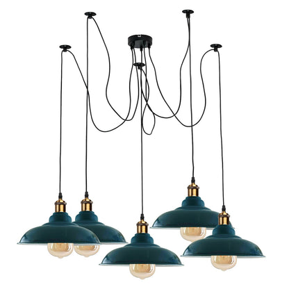 Industrial Spider Adjustable Multi Arm Pendant Light 5-Light E27~3399