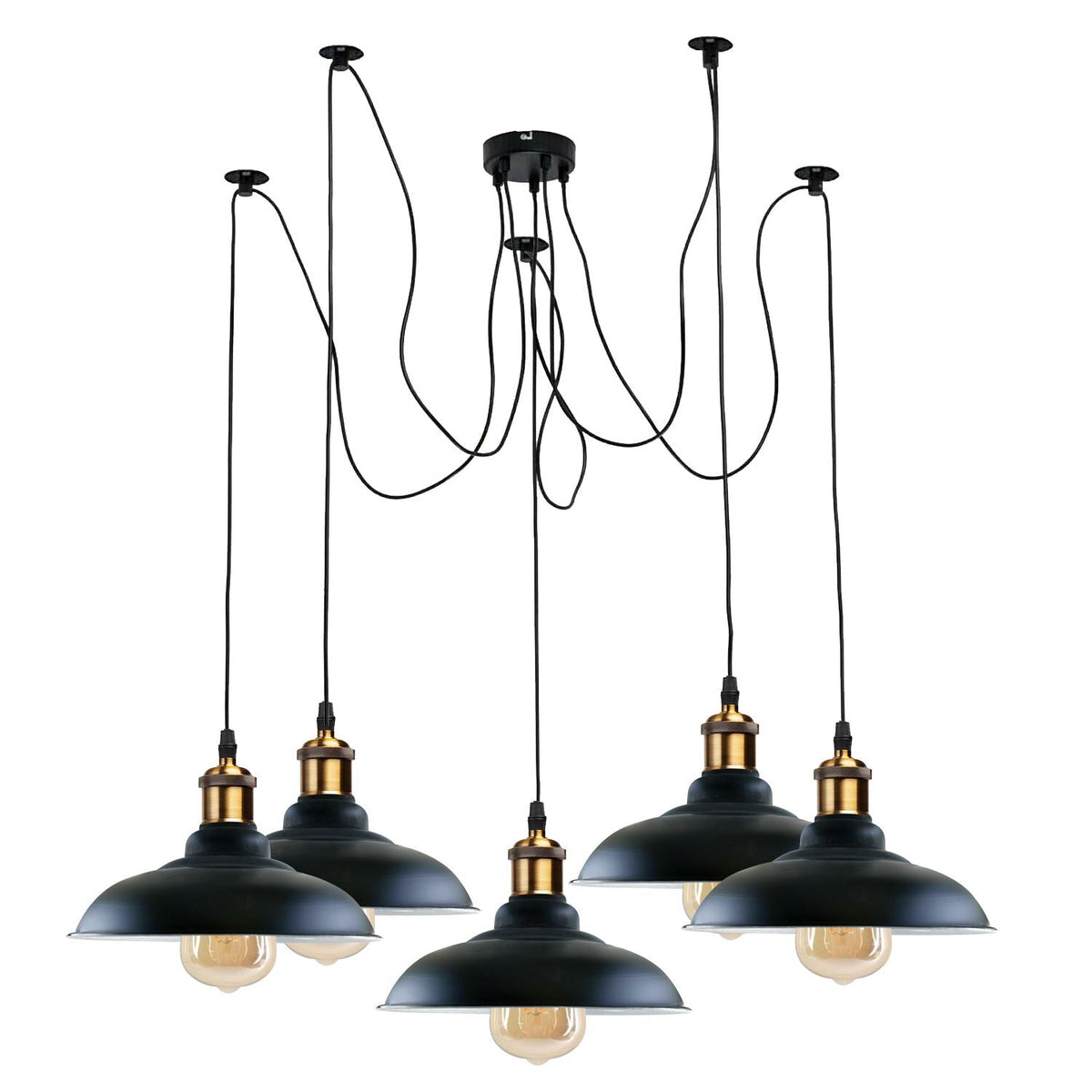 Industrial Spider Adjustable Multi Arm Pendant Light 5-Light E27~3399