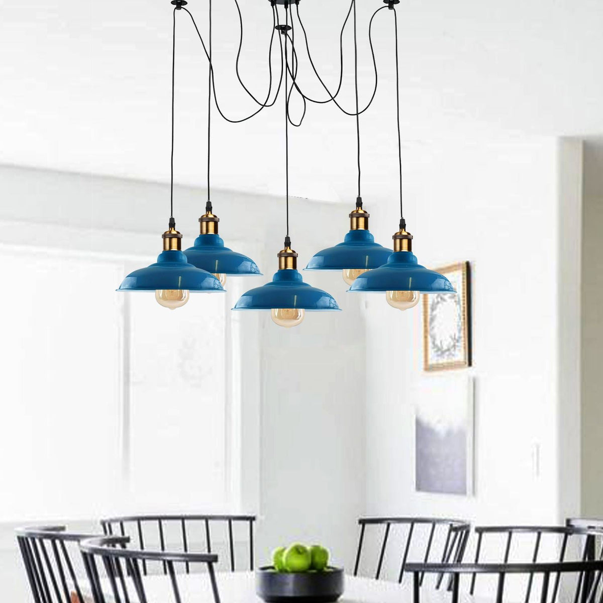 Industrial Spider Adjustable Multi Arm Pendant Light 5-Light E27~3399