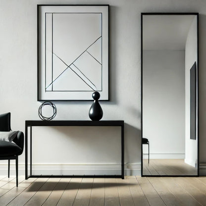 Takara - Full Length Black Metal Rectangle Mirror - 160cm x 60cm