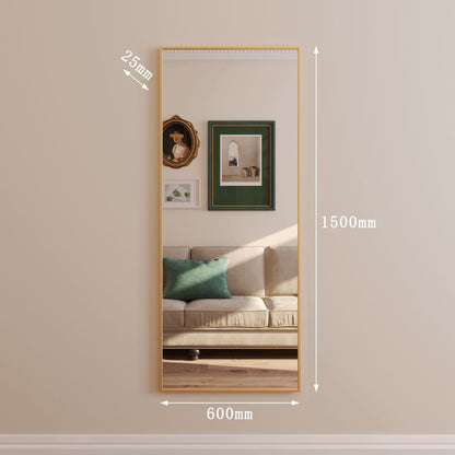 Takara - Full Length Gold Metal Rectangle Mirror - 150cm x 60cm