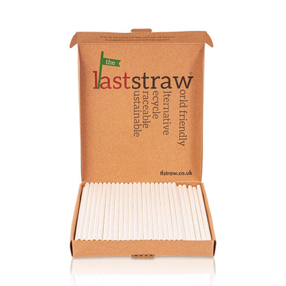 the Last Straw - 100% Biodegradable Paper Drinking Straws (100 Pack)(Plain)