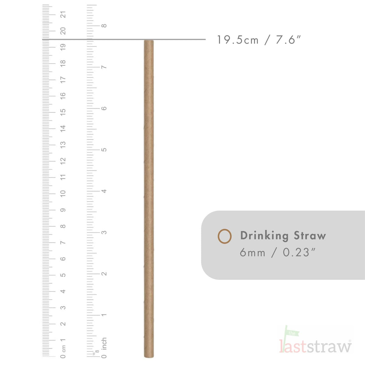 the Last Straw - 100% Biodegradable Paper Drinking Straws (100 Pack)(Plain)