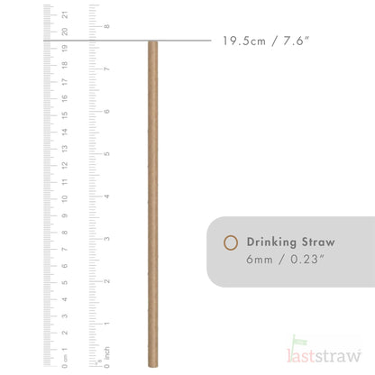 the Last Straw - 100% Biodegradable Paper Drinking Straws (100 Pack)(Plain)