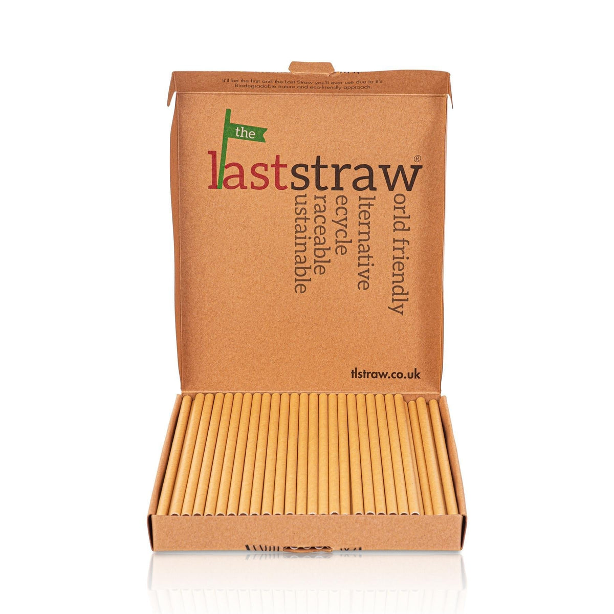 the Last Straw - 100% Biodegradable Paper Drinking Straws (100 Pack)(Plain)