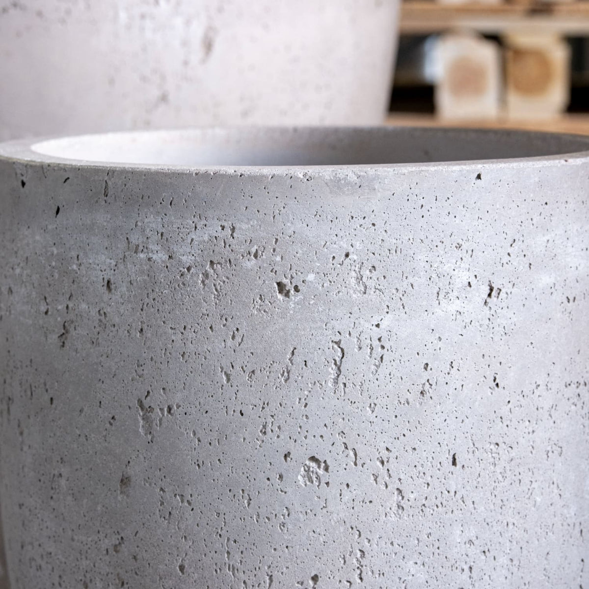 Vessara | Set Of 2 - Truffle – Concrete Vase Planter Set – Vase Plant Pot Nest