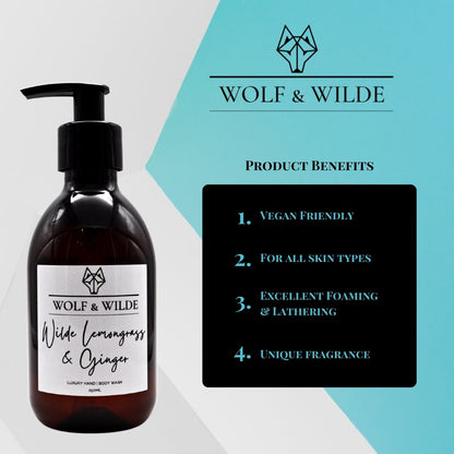 Wilde Lemongrass & Ginger Luxury 2 In 1 Liquid Soap - Hand & Body 250ML
