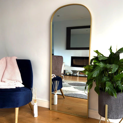 Yoko - Gold Metal Gentle Arch Mirror - 150cm x 60cm